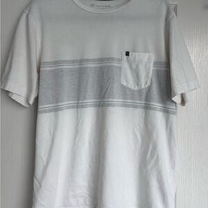 Travis Mathew White and Gray Short Sleeve Tee